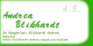 andrea blikhardt business card